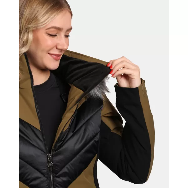  Dámská lyžařská bunda KILPI LIN-W WL0110KI KHAKI 