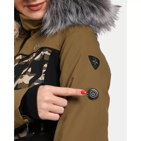  Dámská lyžařská bunda KILPI CLAIR-W WL0107KI KHAKI 