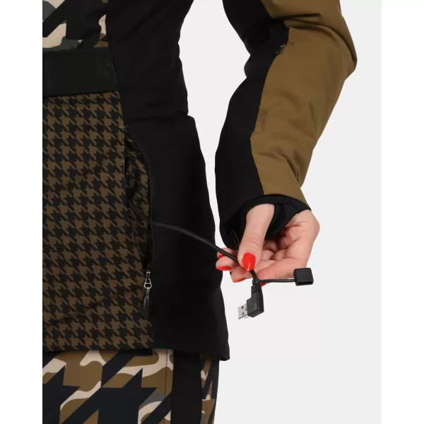  Dámská lyžařská bunda KILPI CLAIR-W WL0107KI KHAKI 