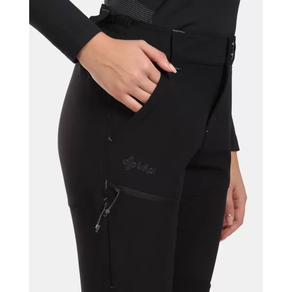  Dámské outdoorové kalhoty KILPI VILLAIN-W WL0411KI ČERNÁ 