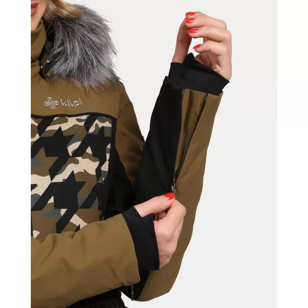  Dámská lyžařská bunda KILPI CLAIR-W WL0107KI KHAKI 