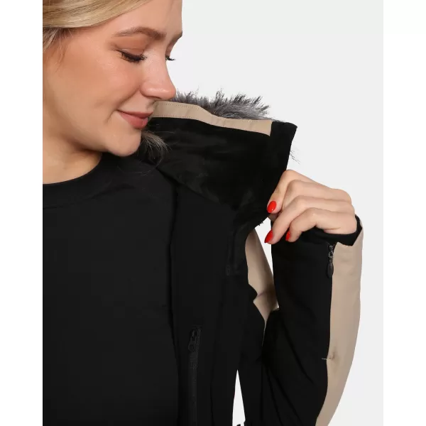 Dámská lyžařská bunda KILPI CLAIR-W WL0107KI BÉŽOVÁ 