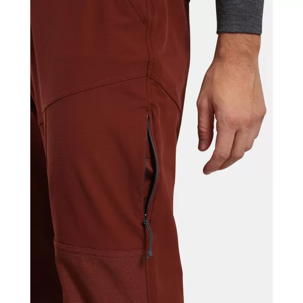  Pánské outdoorové kalhoty KILPI VILLAIN-M WM0411KI TMAVĚ ČERVENÁ 