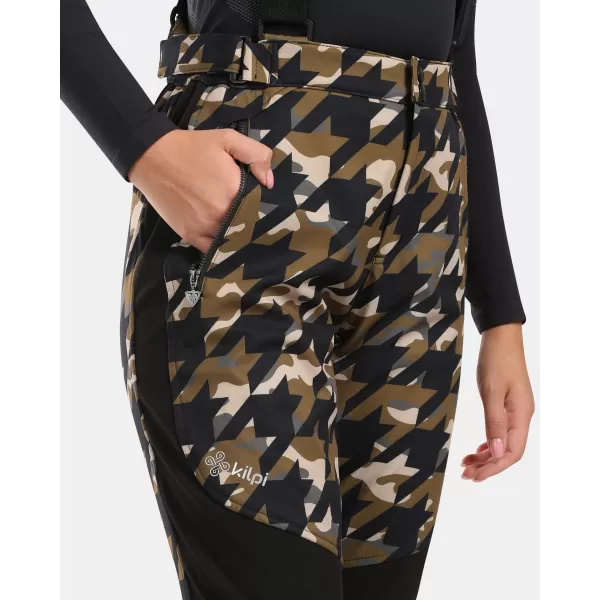  Dámské softshellové lyžařské kalhoty KILPI TORIEN-W WL0407KI KHAKI 