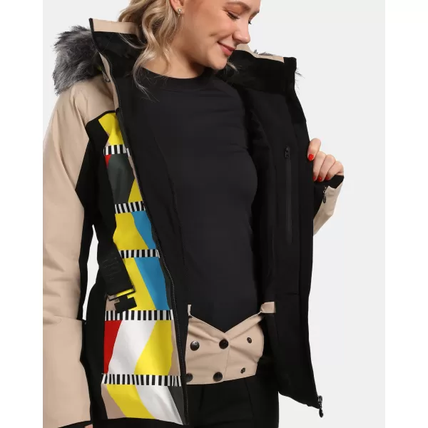  Dámská lyžařská bunda KILPI CLAIR-W WL0107KI BÉŽOVÁ 