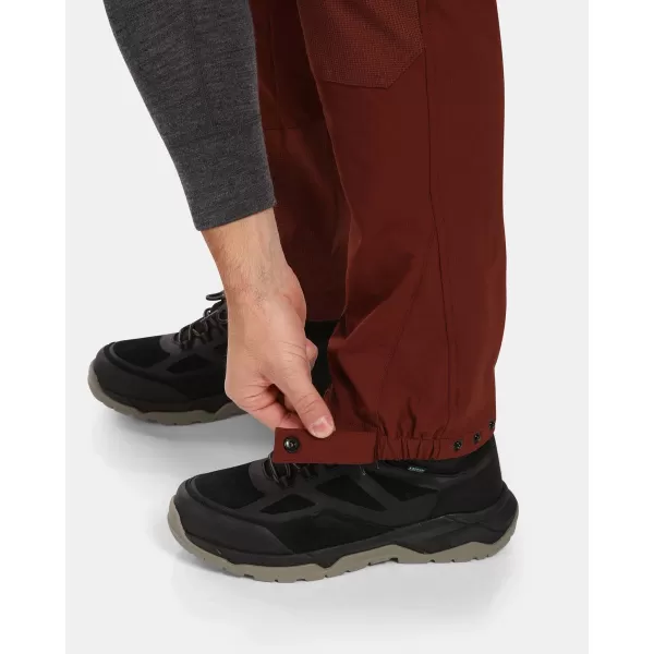  Pánské outdoorové kalhoty KILPI VILLAIN-M WM0411KI TMAVĚ ČERVENÁ 