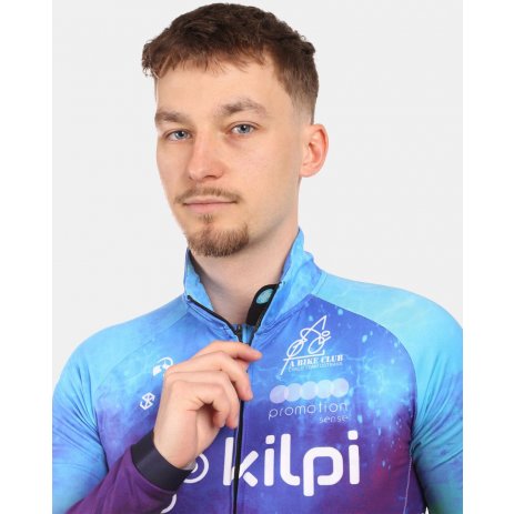  Pánský cyklistický dres s dlouhým rukávem KILPI VULCANO-M YM0366KI MODRÁ 