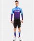 Pánský cyklistický dres s dlouhým rukávem KILPI VULCANO-M YM0366KI MODRÁ
