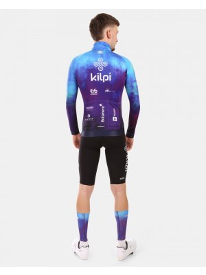 Pánský cyklistický dres s dlouhým rukávem KILPI VULCANO-M YM0366KI MODRÁ