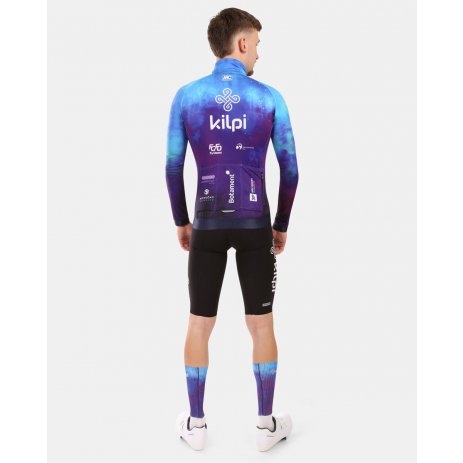  Pánský cyklistický dres s dlouhým rukávem KILPI VULCANO-M YM0366KI MODRÁ 