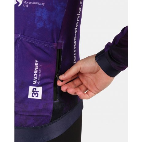  Pánský cyklistický dres s dlouhým rukávem KILPI VULCANO-M YM0366KI MODRÁ 