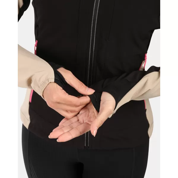  Dámská softshellová bunda KILPI BALEO-W YL0125KI BÉŽOVÁ 